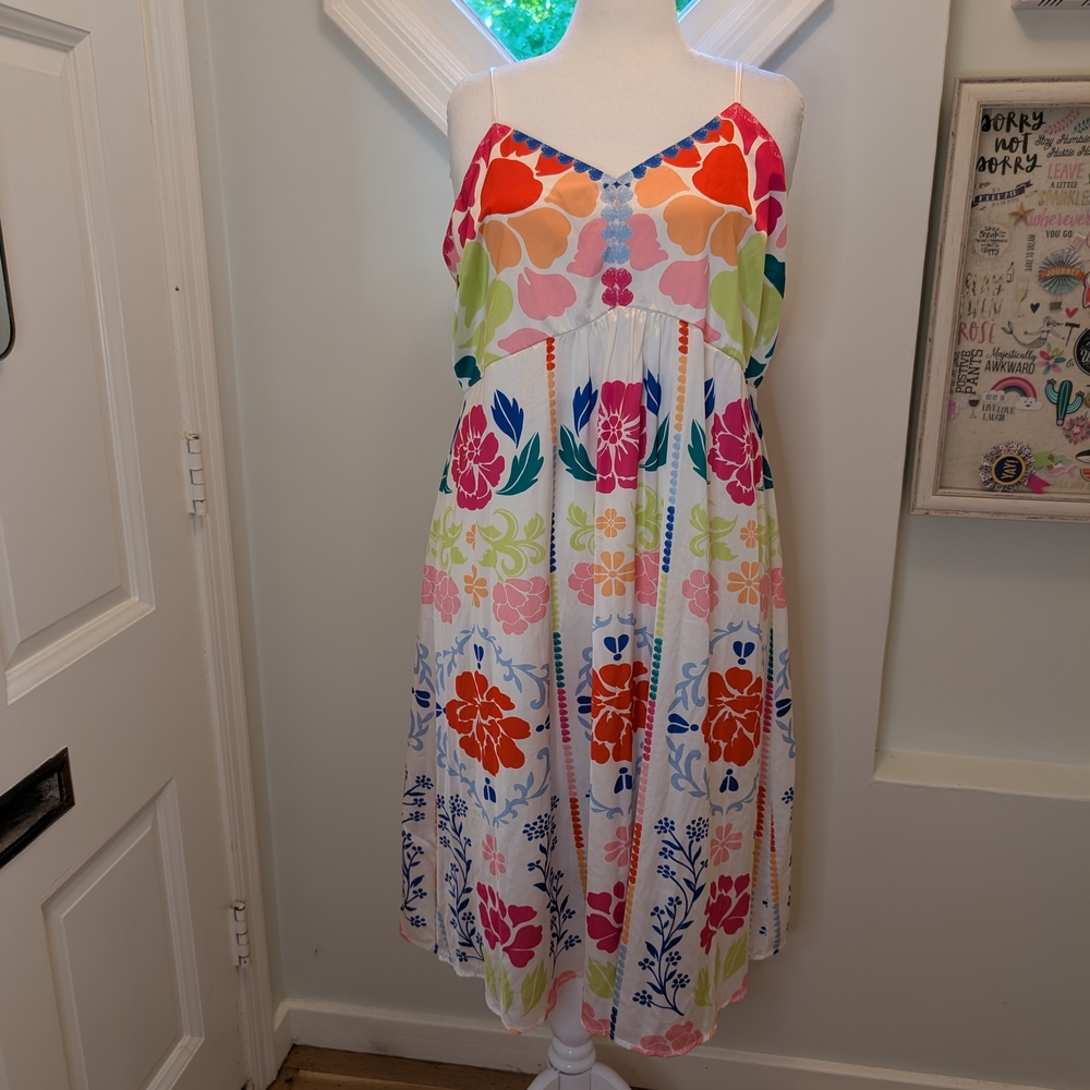 Floral Dress with Multicolor Design
